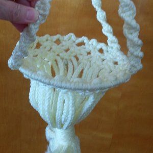 Macrame Plant Hanger 44 inch fits 7 inch Flower Pot Nylon Hanging Flower Holder